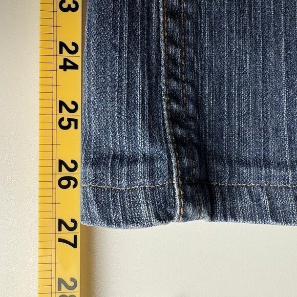 Touch by Alyssa Milano Verticle Stripe Low-rise Boot-Cut Bears Jeans Size 10 - Picture 14 of 14